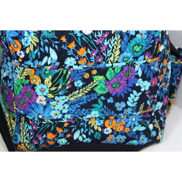 Vera Bradly Set Weekender Floral Travel Cargo Duffle Bag Midnight Blues H14591 - Picture 7 of 16